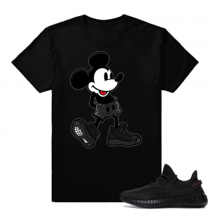 Yeezy Boost 350 V2 Black | Sneakerhead Mickey | Black Shirt