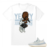 Yeezy Cloud White | Yeezy Over Jumpman | White Shirt