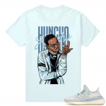 Yeezy Cloud White | Huncho Flex | Light Blue Shirt