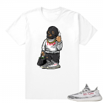 Yeezy Zebra shirt Trap Bear | Ski Mask Trap Bear | White shirt