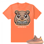 Yeezy 350 Clay | Angry Bear Drip | Hyper Orange Shirt