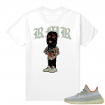 Yeezy boost 350 Desert Sage Match Shirt - White - RMR Toon