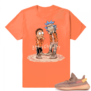 Yeezy 350 Clay | Get Schwifty | Hyper Orange Shirt