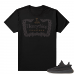 Yeezy Sneaker tees shirt Cinder 350 V2 - Black - Hennything