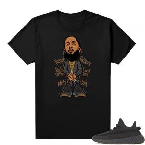 Yeezy shirt Cinder 350 V2 sneaker fit - Black - Nipsey Hussle