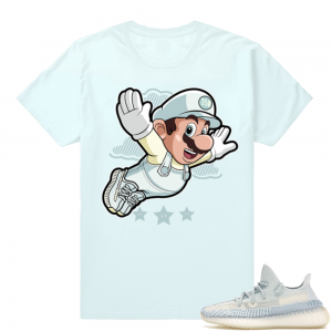 Yeezy Cloud White | Fly Mario | Light Blue Shirt