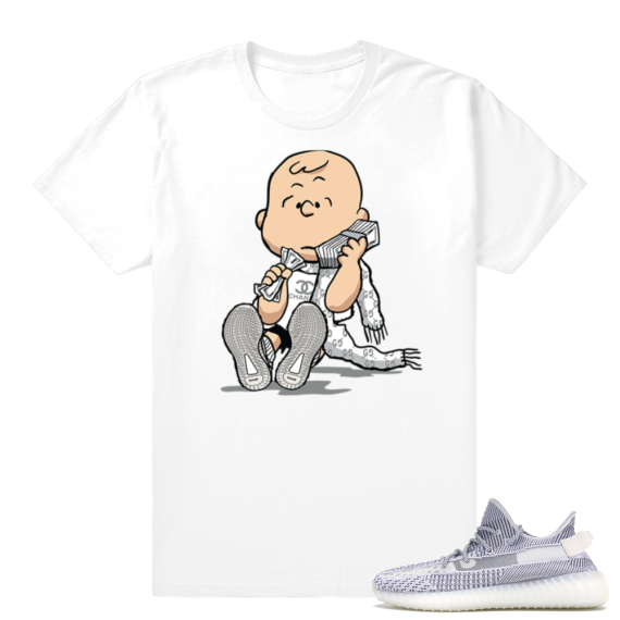 Static Yeezy 350 | Designer Charlie Brown | White shirt