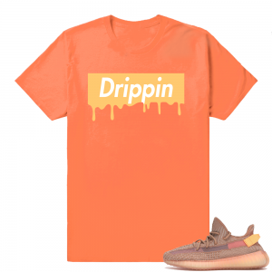 Yeezy 350 Clay | Drippin Box | Hyper Orange Shirt