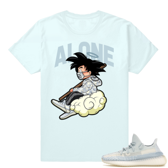 Yeezy Cloud White | Alone | Light Blue Shirt