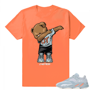 Inertia Yeezy 700 | Dabbin Bear | Hyper Orange shirt