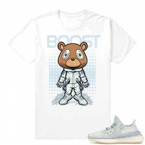 Yeezy Cloud White | Space Bear Boost | White Shirt