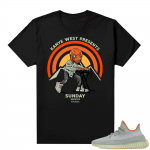 Yeezy sneaker shirt Desert Sage 350 - black - Sunday Service Wyoming