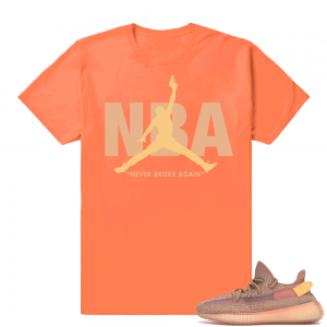 Yeezy 350 Clay | Never Broke Again | Hyper Orange Shirt