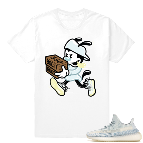 Yeezy Cloud White | Double Up | White Shirt