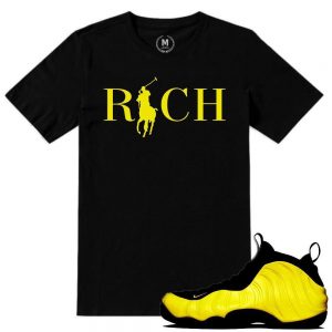 Wutang Foamposite shirts to match 'Country Club Rich' sneaker tees shirt Black