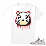 Zebra Yeezy Boost 350 t-shirt | Bear Drip | White shirt