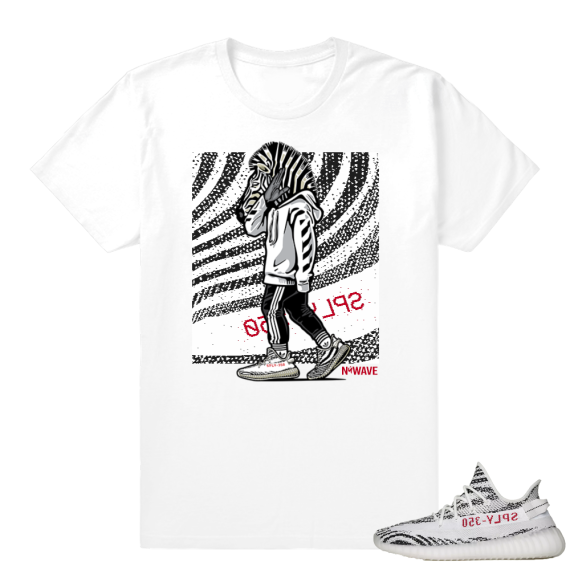 Shirts matching Yeezy Zebra | Dabbin Zebra | White shirt