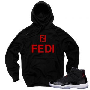 Jordan 11 72-10 Hoodie to match 'FEDI' |Black Hoodie