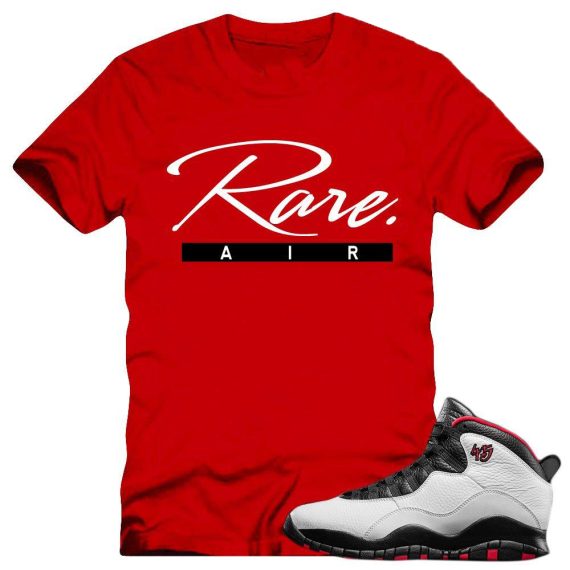 Double Nickel 10s Shirts matching Sneaker Tees Collection |Rare Air Script sneaker Tees shirt Red | Streetwear Online