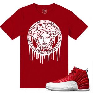 Match Gym Red 12 Jordan Retros | Medusa Drip | Red T shirt