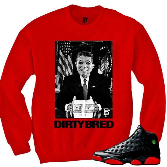 Dirty Bred 13s matching Crewneck | Dirty Bred Red Crewneck