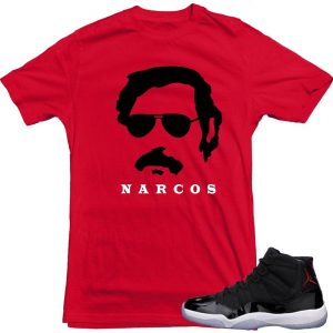 Jordan 11 72-10 shirts to match 'Narcos' | Red Tee