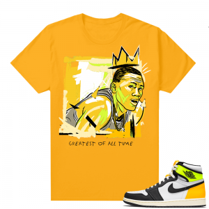 Air Jordan 1 Volt Gold shirt to match - Gold - Basquiat Goat