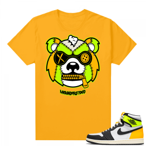 Air Jordan 1 Volt Gold shirt to match - Gold - Misunderstood Grizzly