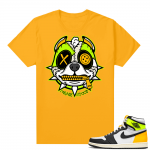 Air Jordan 1 Volt Gold shirt to match - Gold - Misunderstood Pitbull Puppy