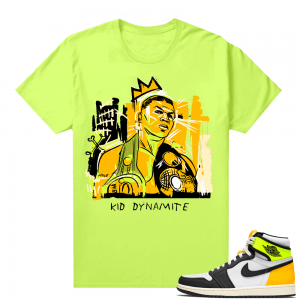 Air Jordan 1 Volt Gold shirt to match - Neon Yellow - Basquiat Tyson