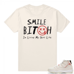 Air Jordan 11 Platinum Tint | Living My Best Life | Light Cream shirt