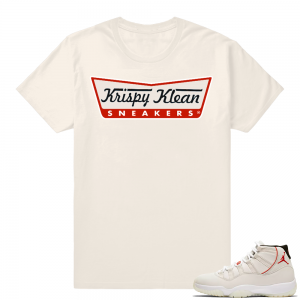 Air Jordan 11 Platinum Tint shirt | Krispy Klean Sneakers | Light Cream shirt