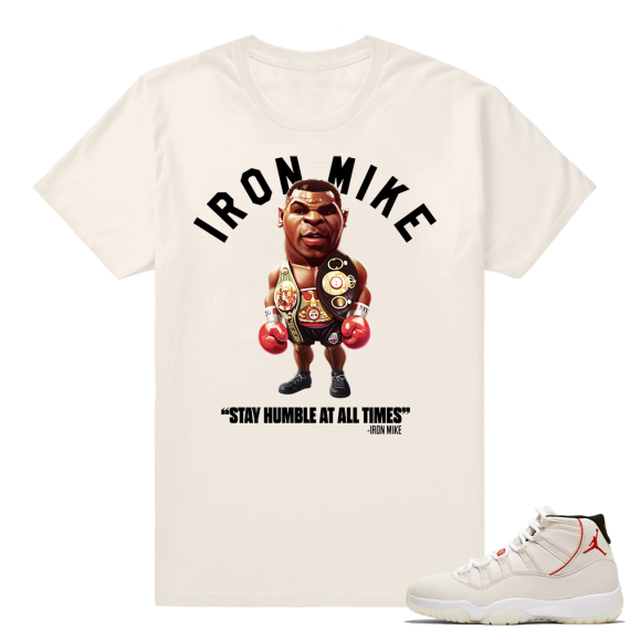 Air Jordan 11 Platinum shirt | Iron Mike Toon | Light Cream shirt