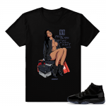 Air Jordan 11 Sneaker tees  99 Problems  Black tee