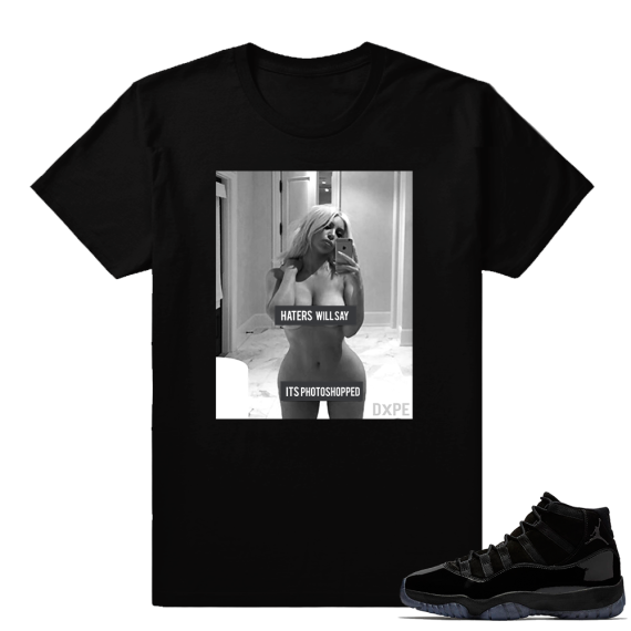 Air Jordan 11 clothing match  Haters will Say  Black tee