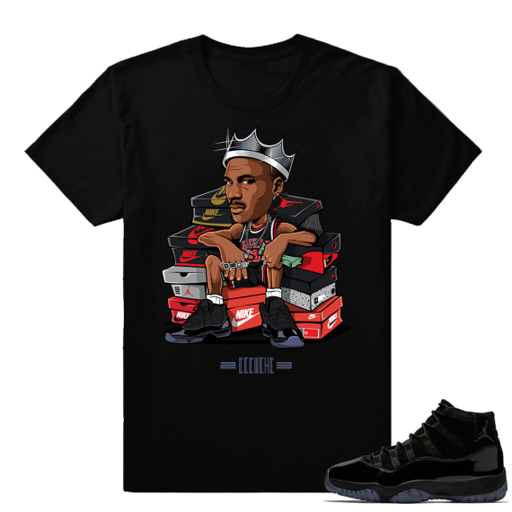 Air Jordan 11 match sneaker tee  Watch the Throne  Black tee