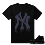 Air Jordan 11  tees  NY Drip  Black tee