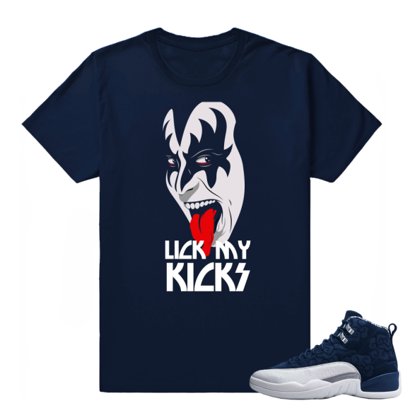 Air Jordan 12 Sneaker Clothing Match | Lick My Kicks | Navy shirt