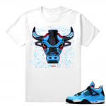 Air Jordan 4 matching tee  Rare Air Bull 4  White tee