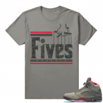 Air Jordan 5 Camo Matching Sneaker tees 'Camo Fives' - Olive