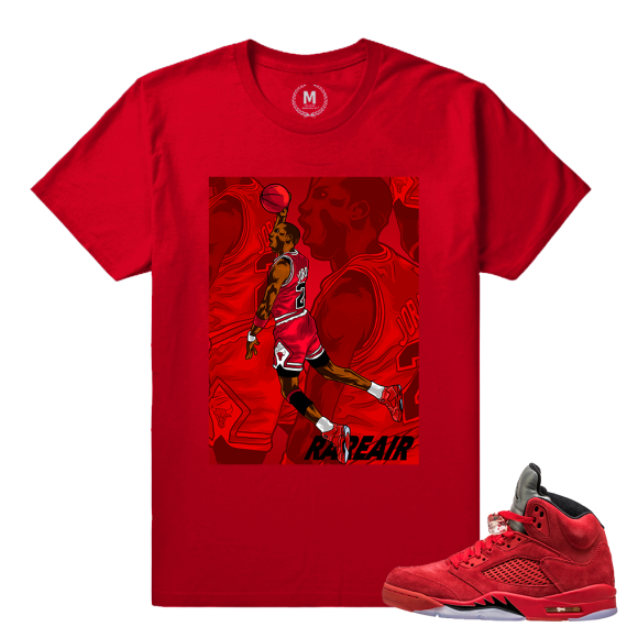 Air Jordan 5 t shirts - In the 5s - Red