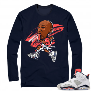 Air Jordan 6 Tinker | MJ Toon | Navy Long Sleeve shirt