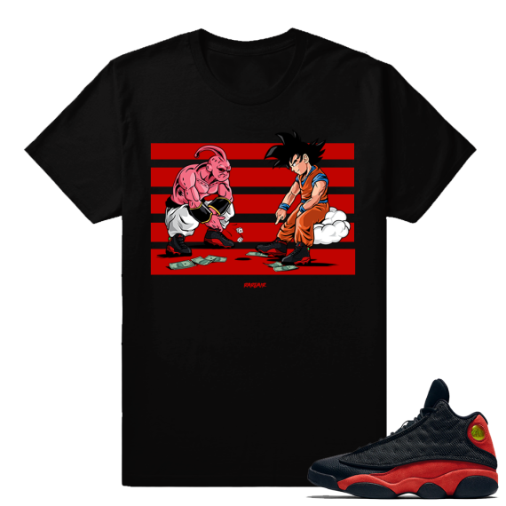 Bred 13 - Majin Boo Goku Dice Game Streetwear Sneaker tee - Black