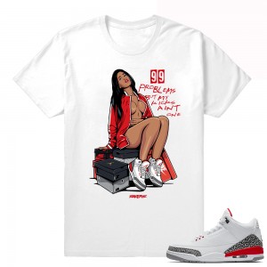 Air Jordan Retro 3 Katrina  Tees  99 Problems  White tee