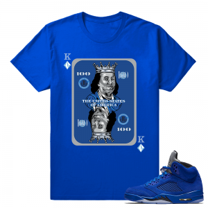 Air Jordan Retro 5 Tee 'Cash Is King' T-Shirt Royal