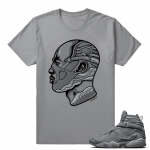 Air Jordan Retro 8 Cool Grey Sneaker tees Streetwear - MJ Sneakerhead - Grey