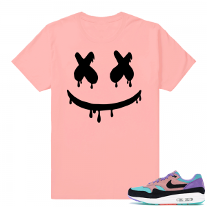 Air Max 1 Have A Nike Day | Smiley Drip | Light Pink Shirt