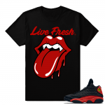 Air Jordan 13 Bred - Live Fresh Sneaker Thirst Streetwear tee - Black