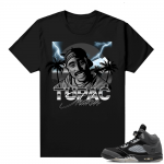 Anthracite 5s Match Tee black Tupac