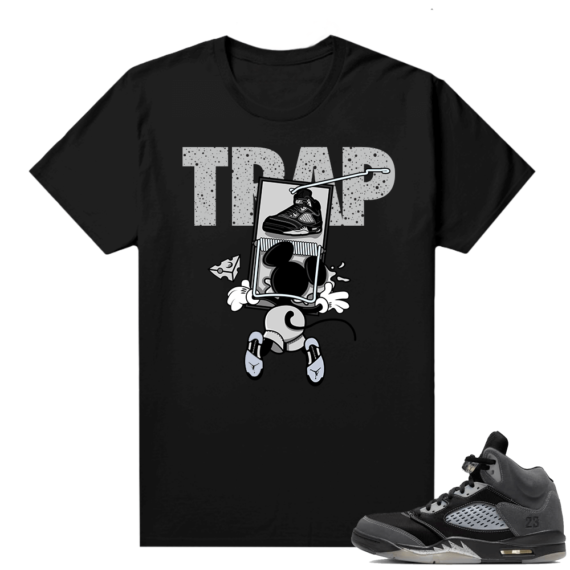 Anthracite 5s Sneaker Tee black Sneaker Trap